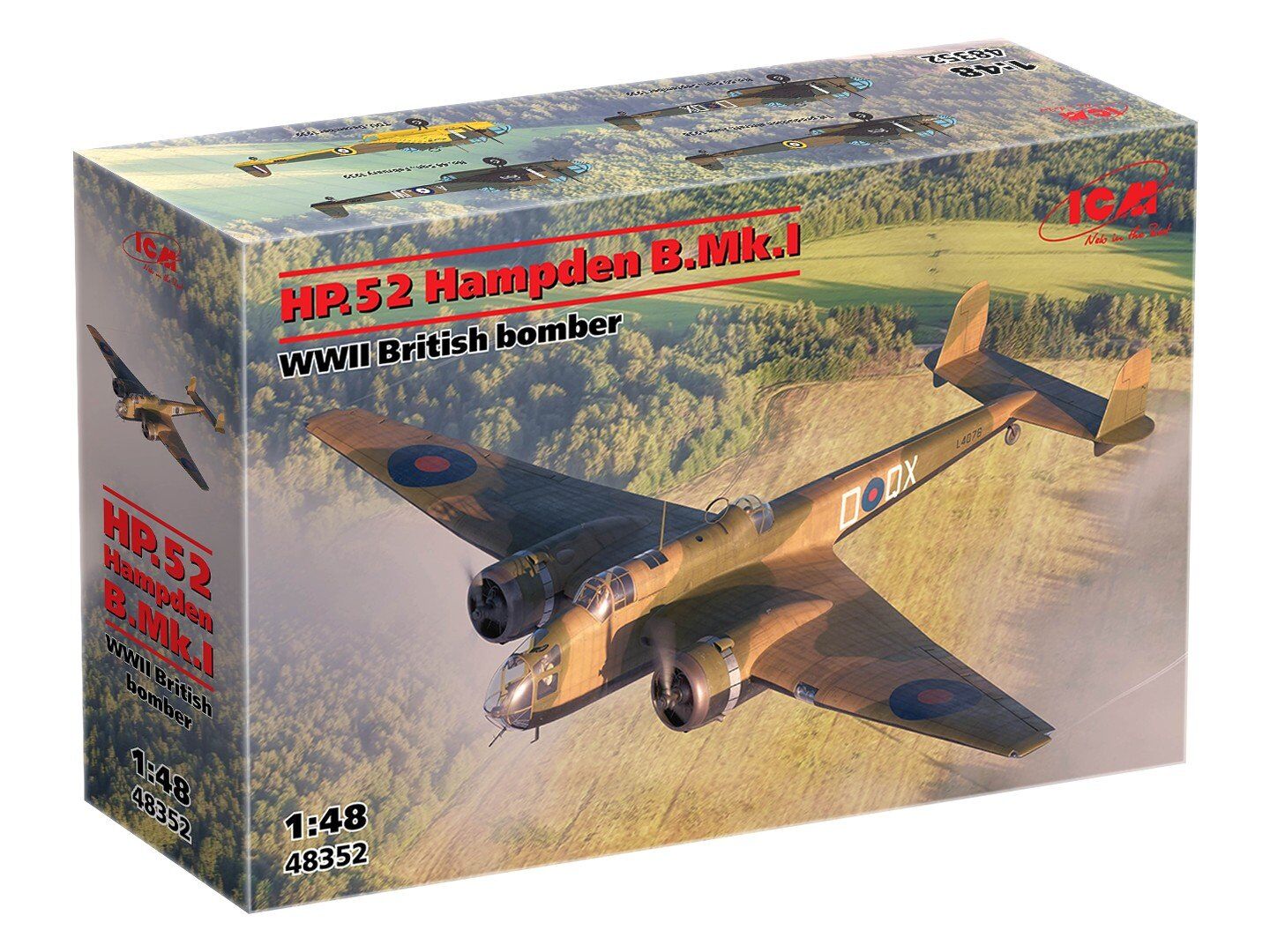 ICM 1 48 HP 52 Hampden B Mk I WWII British Bomber Plastic Model Kit ICM 1 48 HP 52 Hampden B Mk I WWII British Bomber Plastic Model Kit