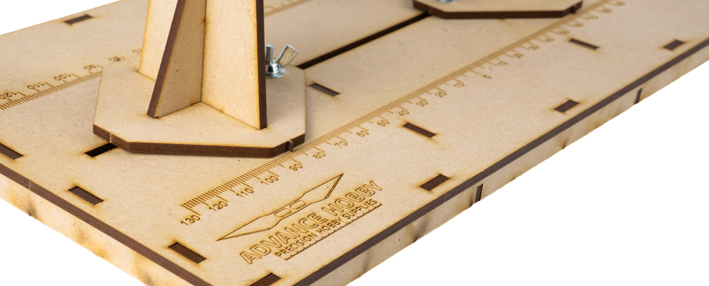 Measuring guides engraved into the Frigate jig baseboard