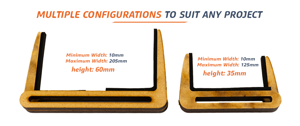 Large and small support-arm sizes included with the Carrier Extension Module