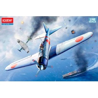 Academy 1/48 A6M2b Zero Fighter Model 21 "Battle of Midway" Plastic Model Kit