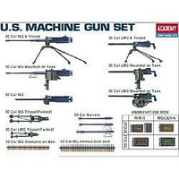 Academy 1/35 U.S. Machine Gun Set Plastic Model Kit [13262]