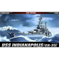 Academy 1/350 U.S.S. CA-35 Indianapolis Plastic Model Kit [14107]