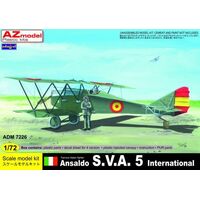 Admiral 1/72 Ansaldo SVA.5 International Plastic Model Kit [ADM7226]