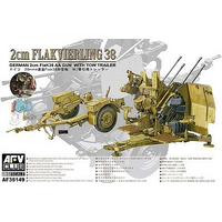AFV Club 1/35 German 2cm Flakvierling 38 AA Gun Plastic Model Kit [AF35149]