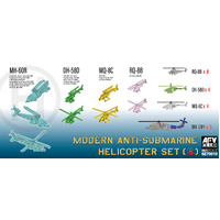 AFV Club 1/700 Modern Anti-submarine Helicopter Set 2 (MH-60R & OH-58D & MQ-8B/C) Plastic Model Kit