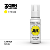 AK Interactive White Intense Acrylic Paint 17ml 3rd Generation