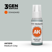 AK Interactive Medium Grey Acrylic Paint 17ml 3rd Generation