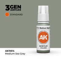 AK Interactive Medium Sea Grey Acrylic Paint 17ml 3rd Generation