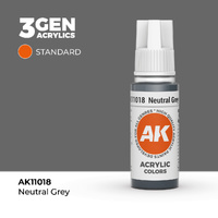 AK Interactive Neutral Grey Acrylic Paint 17ml 3rd Generation