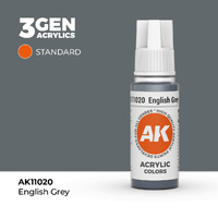 AK Interactive English Grey Acrylic Paint 17ml 3rd Generation