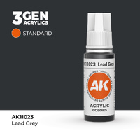AK Interactive Lead Grey Acrylic Paint 17ml 3rd Generation