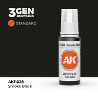 AK Interactive Smoke Black Acrylic Paint 17ml 3rd Generation