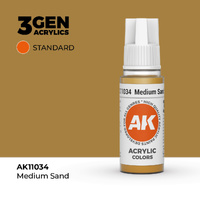 AK Interactive Medium Sand Acrylic Paint 17ml 3rd Generation