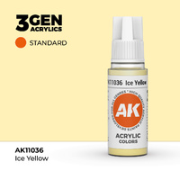 AK Interactive Ice Yellow Acrylic Paint 17ml 3rd Generation