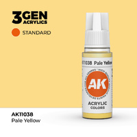 AK Interactive Pale Yellow Acrylic Paint 17ml 3rd Generation