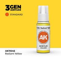 AK Interactive Radiant Yellow Acrylic Paint 17ml 3rd Generation