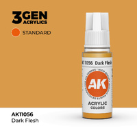 AK Interactive Dark Flesh Acrylic Paint 17ml 3rd Generation
