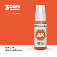 AK Interactive Medium Orange Acrylic Paint 17ml 3rd Generation