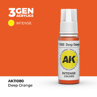 AK Interactive Deep Orange Intense Acrylic Paint 17ml 3rd Generation