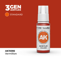 AK Interactive Vermillion Acrylic Paint 17ml 3rd Generation