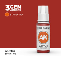 AK Interactive Brick Red Acrylic Paint 17ml 3rd Generation