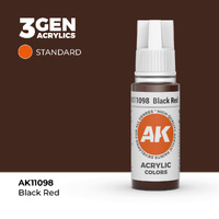 AK Interactive Black Red Acrylic Paint 17ml 3rd Generation