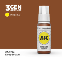 AK Interactive Deep Brown Intense Acrylic Paint 17ml 3rd Generation