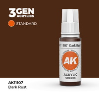 AK Interactive Dark Rust Acrylic Paint 17ml 3rd Generation