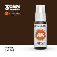 AK Interactive Hull Red Acrylic Paint 17ml 3rd Generation