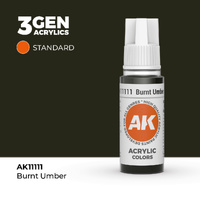 AK Interactive Burnt Umber Acrylic Paint 17ml 3rd Generation