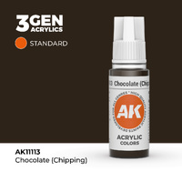 AK Interactive Chocolate (Chipping) Acrylic Paint 17ml 3rd Generation