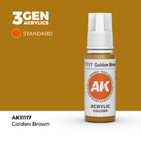 AK Interactive Golden Brown Acrylic Paint 17ml 3rd Generation