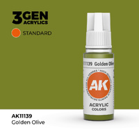 AK Interactive Golden Olive Acrylic Paint 17ml 3rd Generation