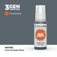 AK Interactive Intermediate Blue Acrylic Paint 17ml 3rd Generation
