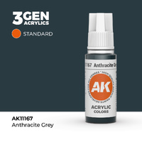 AK Interactive Anthracite Grey Acrylic Paint 17ml 3rd Generation