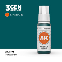 AK Interactive Turquoise Acrylic Paint 17ml 3rd Generation