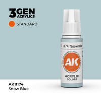 AK Interactive Snow Blue Acrylic Paint 17ml 3rd Generation