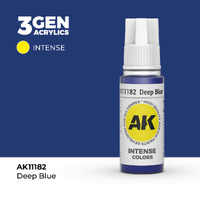 AK Interactive Deep Blue Intense Acrylic Paint 17ml 3rd Generation