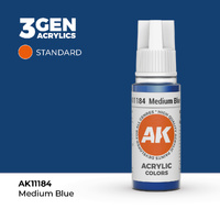 AK Interactive Medium Blue Acrylic Paint 17ml 3rd Generation