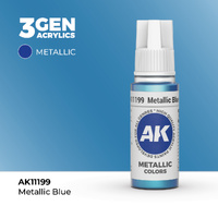 AK Interactive Metallic Blue Metallic Acrylic Paint 17ml 3rd Generation