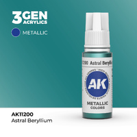 AK Interactive Astral Beryllium Metallic Acrylic Paint 17ml 3rd Generation