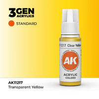 AK Interactive Clear Yellow Acrylic Paint 17ml 3rd Generation