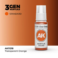 AK Interactive Clear Orange Acrylic Paint 17ml 3rd Generation