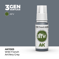 AK Interactive AFV Series: WWI French Artillery Grey Acrylic Paint 17ml 3rd Generation