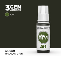 AK Interactive AFV Series: RAL 6007 Grun Acrylic Paint 17ml 3rd Generation