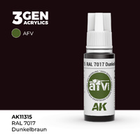 AK Interactive AFV Series: RAL 7017 Dunkelbraun Acrylic Paint 17ml 3rd Generation