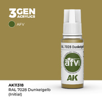 AK Interactive AFV Series: RAL 7028 Dunkelgelb (Initial) Acrylic Paint 17ml 3rd Generation