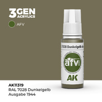 AK Interactive AFV Series: RAL 7028 Dunkelgelb Ausgabe 1944 Acrylic Paint 17ml 3rd Generation