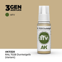 AK Interactive AFV Series: RAL 7028 Dunkelgelb (Variant) Acrylic Paint 17ml 3rd Generation