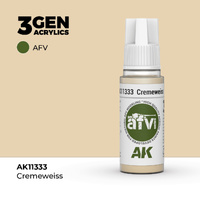 AK Interactive AFV Series: Cremeweiss Acrylic Paint 17ml 3rd Generation